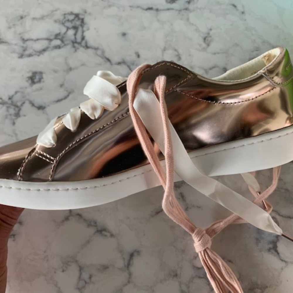Kate Spade Keds/ NWT Women's Rose Gold Sneakers - Picture 4 of 14